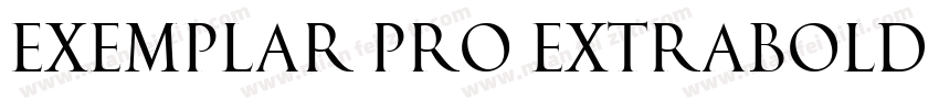 Exemplar Pro ExtraBold font字体转换